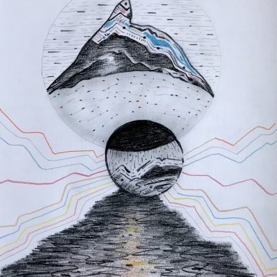 Solar Trail 12 x 9 inches pencils on paper (2018)